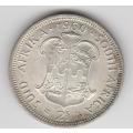 1960 SA Union Silver 2 Shilling Coin