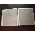 Vintage Bank Note Album.  16 pages, both sides four sleeves. Room for more pages. 270mmx260mm.