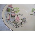 Lot of 3 Vintage ALFRED MEAKIN `Down by The Seine` glow white Cafe Scene Saucers.