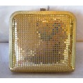 Lovely gold-tone mesh boxed evening bag/purse/clutch. 17x17x5cm. No sling.