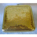 Lovely gold-tone mesh boxed evening bag/purse/clutch. 17x17x5cm. No sling.