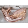 Vintage Copper//Rose Gold Jello Mousse Fish Dessert Mold. 34 cm
