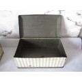 Vintage old shabby chic Weston`s Biscuit tin box 50s - Made in Springs, Transvaal. 21x8x12cm