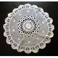 Handmade Crochet Lace Round Table Placemat/ Doilies. 40cm dia.