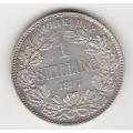 1897 South African Silver `ZAR` Shilling