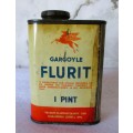 Vintage Gargoyle Flurit 1 Pint Oil Tin. Lovely collectable item.