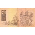 1984 to 1990 SouthAfrican Twenty Rand Replacement Banknote. As per scan.