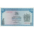 Rhodesia - 1 Dolar 1976 Banknote. As per scan.