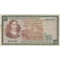 1967 South Africa Ten Rand Banknote. As per scan.
