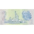 1989 South Africa Two Rand Banknote. As per scan. UNC
