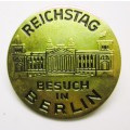 Vintage 1970`s J.Preissler (Pforzheim) German Parliment visitor badge `Reichstag Bersuch in Berlin.