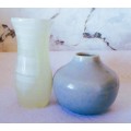 Pair of two bud vases. As per photo. Ceramic and alabaster.