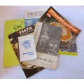 7 Vintage Resepte bookies meestal in Afrikaans. Vleisraad resepte dagboek vir 1959/60.