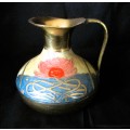 Vintage Brass Cloisonne Pitcher. 110mm high