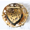 Vintage Gold color Scarf clip. 40mm dia