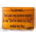 Solid Wood Burning Quote for wall hinging.  140x95 mm