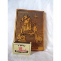 Solid Wood Burning Soli Deo Gloria Picture for wall hinging.  145x105 mm