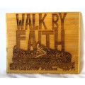 Solid Wood Burning Walk by Faith Picture for wall hinging.  180x150 mm