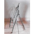 Antique Grey Steel Cook Book Stand 45cm x 33cm x 44cm Book not included.