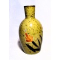 Palcon Handcrafted Stoneware Small Vase - Folkart Range - Flower Detail 120mm high.