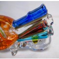 Hand Painted Murano Glass Motorcycle. Perfect item. 115mm x 75mm.