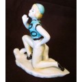 Vintage small Boy Porcelain Figurine. Numbered