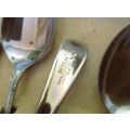 Set of 6 Sipelia rustless nickel silver tea spoons. Great patina.