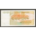 Yugoslavia 1000000 Dinara 1989 Bank Note.