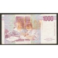 1000 Lire ITALY 1990 Bank Note.