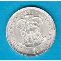 1934 South Africa Silver Two Shilling. As per scan.