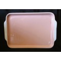 1950`s Villroy and Boch Soft pink Porcelain Toast tray. Marked Santos. 180x135mm
