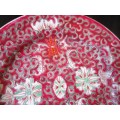 Vintage Oriental Jingdezhen Fine China Red Chrysanthemum Porcelain Plate. 16cm