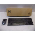 STYLISH & SLIM DELL WIRELESS KEYBOARD AND MOUSE - BLACK, BRAND NEW