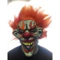 Halloween mask latex Orange Hair Clown face