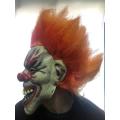 Halloween mask latex Orange Hair Clown face
