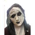 Halloween mask latex Nun face & cape