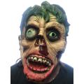 Halloween Mask Latex green hair pop eye - full Face