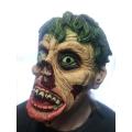 Halloween Mask Latex green hair pop eye - full Face