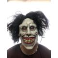 Halloween Mask Latex - White Grin Hair
