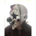 Halloween Mask Latex - Clown Black & White with Small Top Hat