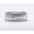 Coin Ring (South Africa 1c 1961 - 1964 Silver Plated)