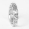 Solid Sterling Silver (.925) Ring With Pattern Finish