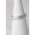 Solid Sterling Silver (.925) Ring With Pattern Finish