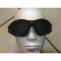 Tactical goggles shooting metal nets glasses eye protect military Sand/OD
