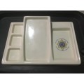 Original South African police phone display plate/stand by Oranje pottery