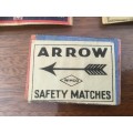 Vintage original match box covers total 6
