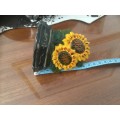 Iron sunflowers door stop