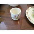 Bunnykins   Royal Doulton Barbara vernon  5 items cup/Egg Cup/plate/bowls rare