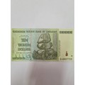 Reserve Bank of Zimbabwe 10 Trillion Dollars UNC