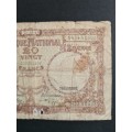 Belgium 20 Francs Filler Note 25/10/1941 - as per photograph